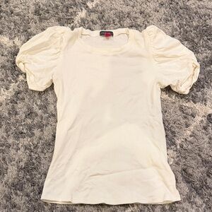 Vince Camuto Cream Short Sleeve Top